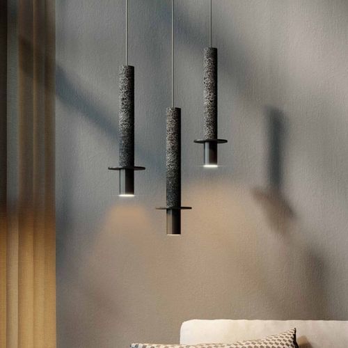 Pendant lamp - RITA - Robin Lamps - iron / concrete / contemporary