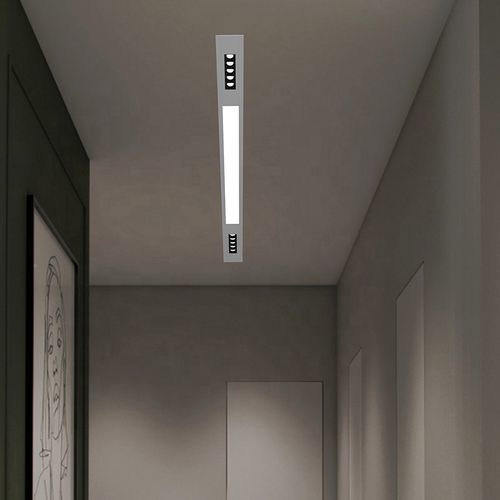 Hanging light fixture - LINER-GR - LICALUX LIGHTING - surface-mounted / LED / rectangular