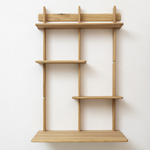 Wall-mounted shelf - B  - Pommier Furniture - Scandinavian design / oak / walnut