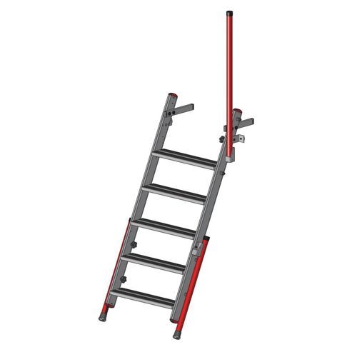 Work ladder - F8081000 series - FORTAL - telescopic / leaning / metal