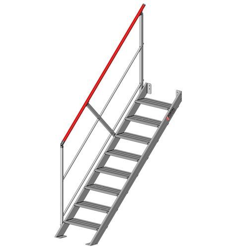 Straight access staircase - F811 series - FORTAL - metal step / metal ...