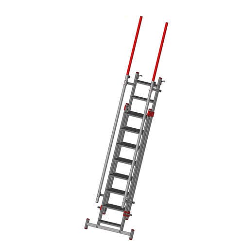 Work ladder - F090169 series - FORTAL - telescopic / sliding / leaning