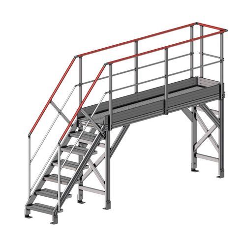 Aluminum walkway - F80115000 series - FORTAL - beam / precast / fixed