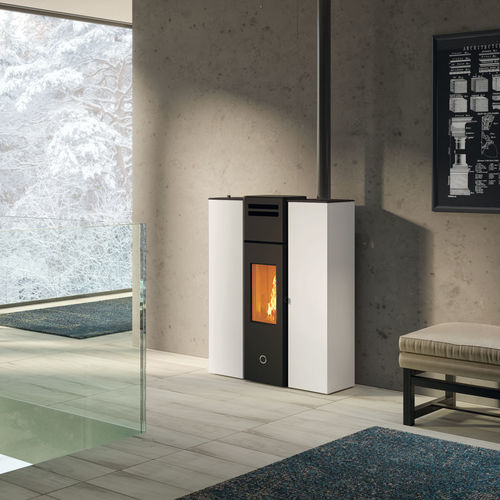 Pellet heating stove - Cell80+ - EK63 - 5 kW...10 kW / 0 - 5 kW / free-standing