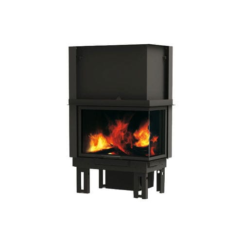 Closed wood hearth - Firek  2 - EK63 - corner / steel / cast iron