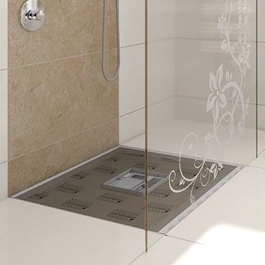 Rectangular shower base - TUB-PUMP-S - LUX ELEMENTS - recessed / flush / foam