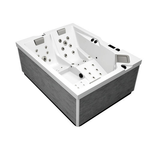 Above-ground hot tub - OKA 2 NEPHRITE - Hanscraft - square / 3-seater / acrylic