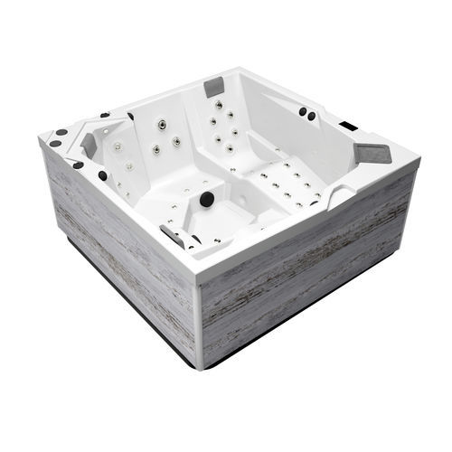 Above-ground hot tub - OKA 4 ONYX - Hanscraft - square / 5-person / acrylic