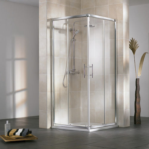 Glass shower enclosure - FAVORIT: 125010 - HSK - with sliding door ...