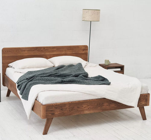 Double bed - REST  - IDDO - contemporary / with headboard / with bedside table
