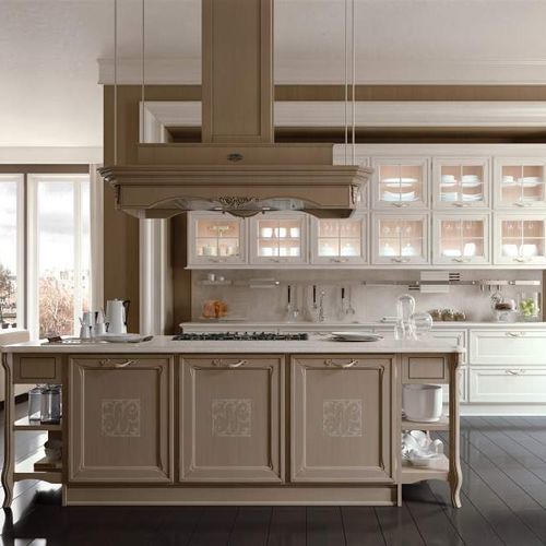 Traditional kitchen - SIENA : CLASSIC - ARCARI ARREDAMENTI - clay / mother-of-pearl / maple