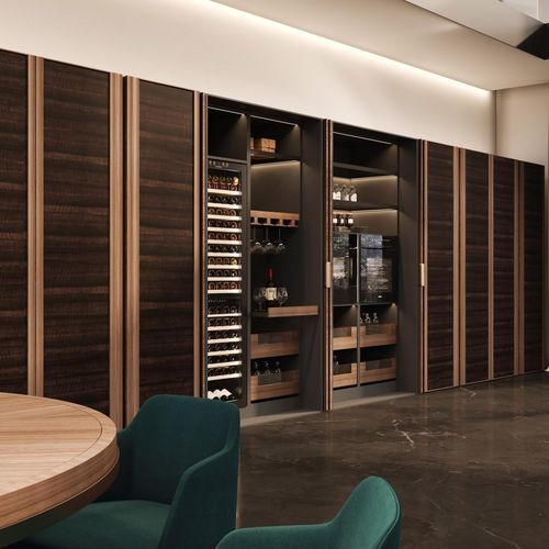 Wall-mounted storage cabinet - Solferino  - ARCARI ARREDAMENTI - contemporary / for kitchen / brown
