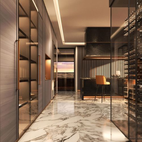 Multi-temperature wine cabinet - Solferino Luxury DI-VINO - ARCARI ARREDAMENTI - free-standing / glass / glazed