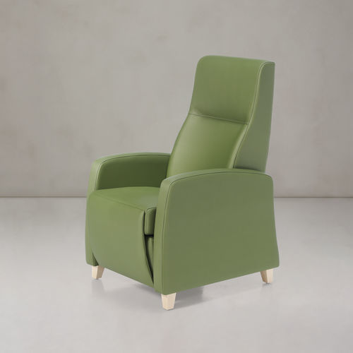 Traditional relaxing armchair NEPAL Seniorcare fabric / wooden