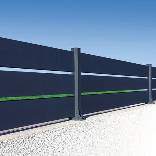 Louvered fence - PB06 - USINE-ONLINE - residential / aluminum / perforated