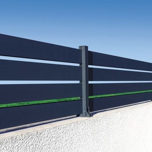 Louvered fence - PB09 - USINE-ONLINE - residential / aluminum / perforated