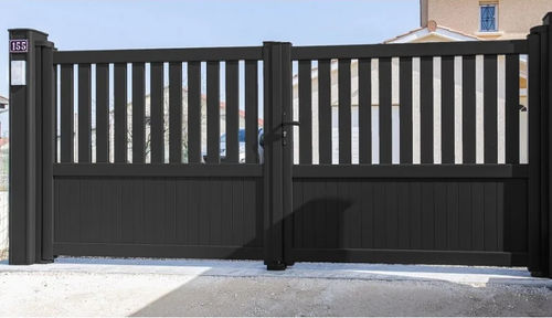 Swing gate - Audrey  - USINE-ONLINE - aluminum / louvered / motorized