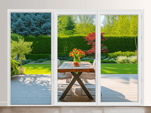 Swing French door - USINE-ONLINE - PVC / double-glazed / triple-glazed