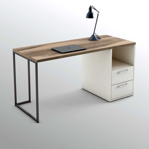Free-standing desk - ONE  - OLUT - contemporary / oak / straight