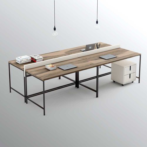 Workstation desk - THREE - OLUT - free-standing / multiplace / contemporary