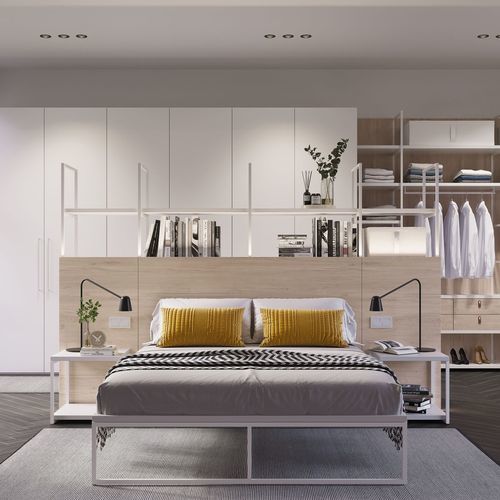 Double bed - FOUR  - OLUT - single / contemporary / with headboard