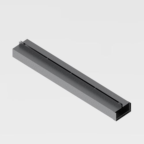 Drainage channel with central slot - IFEC - Industria de Ferragens do Centro - metal / galvanised steel grate / stainless steel grate