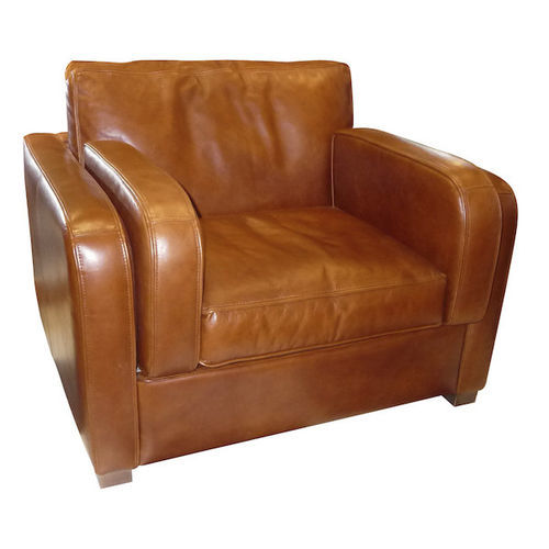 Traditional club chair - 1930 - L'Atelier du Club - leather / fir / handmade