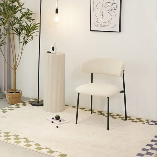 Contemporary dining chair - DIANA - Furnhouse Aps - indoor / fabric / metal base