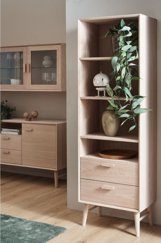 Free-standing bookcase - PORTO  - Furnhouse Aps - contemporary / oak / MDF