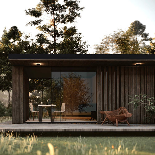 Prefab micro-house - SUVILLA - Milokodu - contemporary / wooden / single-story