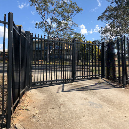 Swing gate - FDCI202001 - Fence Depot - left / aluminum / galvanised steel