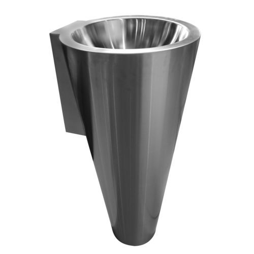 Countertop washbasin - Neopolis - LOGGERE - brushed stainless steel / high-gloss / round