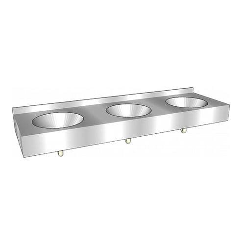 Wall-mounted washbasin - Comfort O - LOGGERE - brushed stainless steel / multiple / rectangular