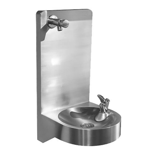 Backpanel drinking fountain - Easy II - LOGGERE - wall-mounted / indoor / outdoor
