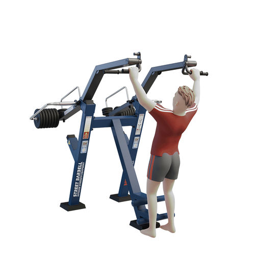 Lat pulldown weight training machine - MB 7.38  - Streetbarbell - outdoor / commercial