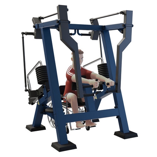 Shoulder press weight training machine - MB 7.37.3 STREETBARBELL+ ROW  - Streetbarbell - back extension / biceps / outdoor