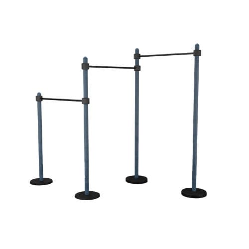 Triple pull-up bar - MB 7.60/18 THREE LEVEL - Streetbarbell - steel / outdoor / for fitness trails