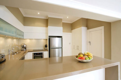 Cover decorative panel - Almondine - Durasein - for interior / Solid Surface / plain