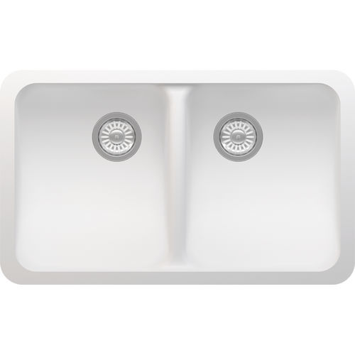 Double kitchen sink - THE HENRI - Durasein - without drainboard / acrylic / overmount