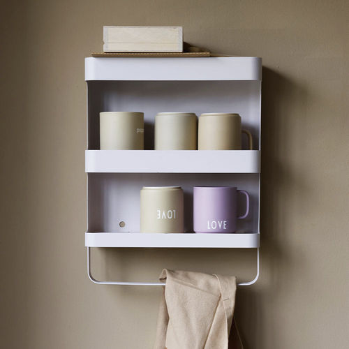 Wall-mounted shelf - Camping - DESIGN LETTERS ApS - contemporary / powder-coated steel / bathroom