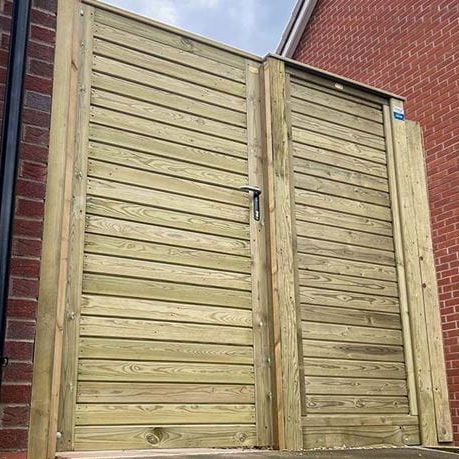 Wooden garden gate - HORIZONTAL TONGUE AND GROOVE - Jacksons Fencing - wooden frame