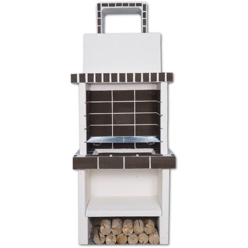 Wood-burning barbecue - 0116 - Sxistolithos - free-standing / clay / metal