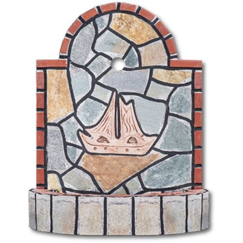 Garden fountain - 0604 - Sxistolithos - floor-mounted / stone / ceramic