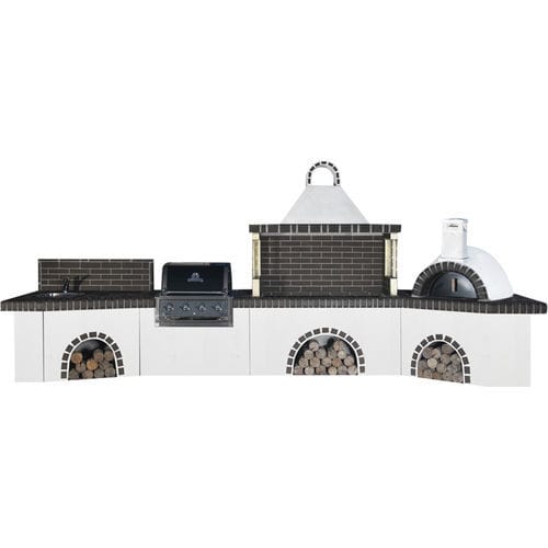 Wood-burning barbecue - 03092 - Sxistolithos - fixed / clay / metal