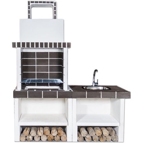 Wood-burning barbecue - 03060 - Sxistolithos - fixed / clay / metal