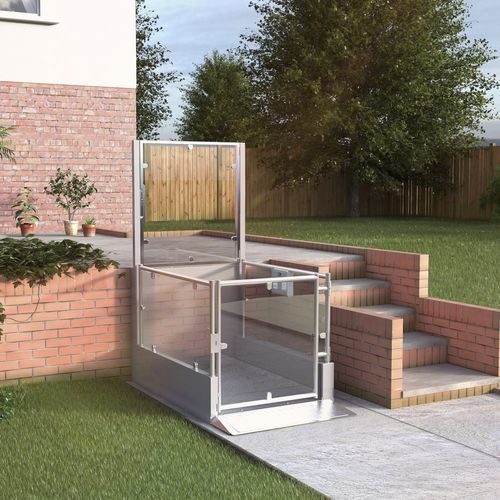 Wheelchair lifting platform - 1 metre travel - POLLOCK LIFT - for building / professional / outdoor