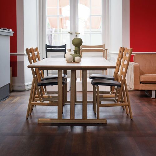 Contemporary dining table - SH shaker - BERNSTORFFSMINDE - oak / oak base / rectangular