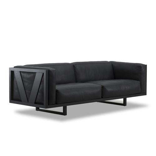 Contemporary sofa - Frame - BERNSTORFFSMINDE - leather / with armrests / brown