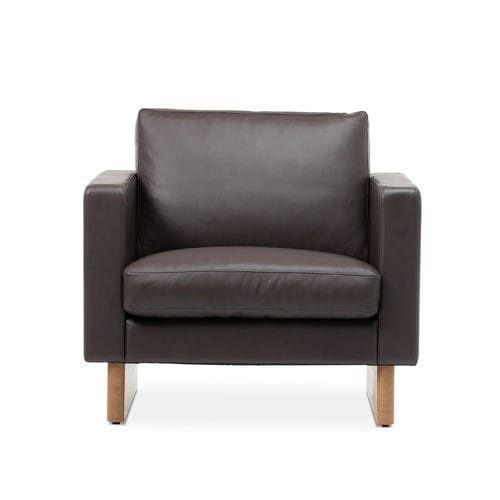 Contemporary armchair - SH88  - BERNSTORFFSMINDE - fabric / leather / brown
