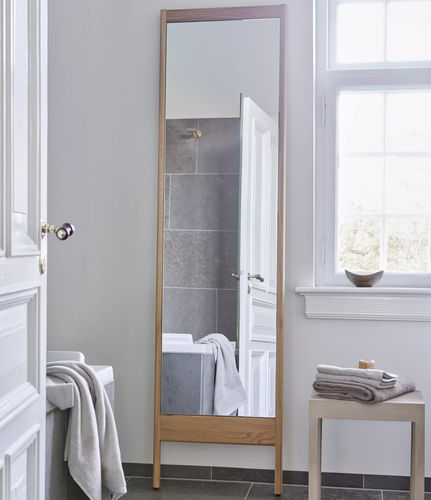 Floor-standing mirror - A Line - FORM & REFINE - contemporary / rectangular / oak